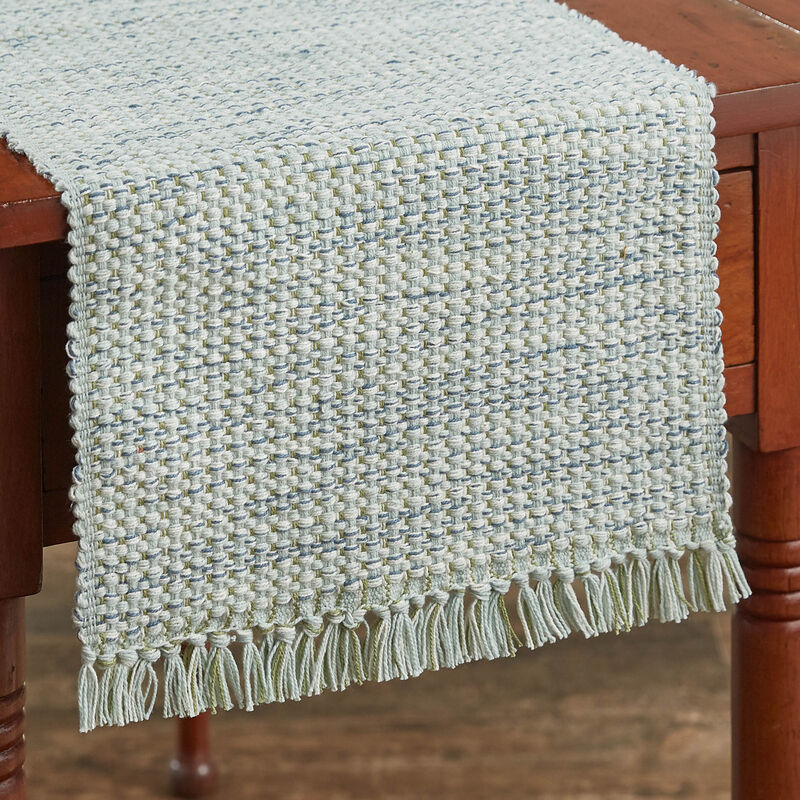 Park Designs Blue Basketweave Table Runner 36"L image number 1