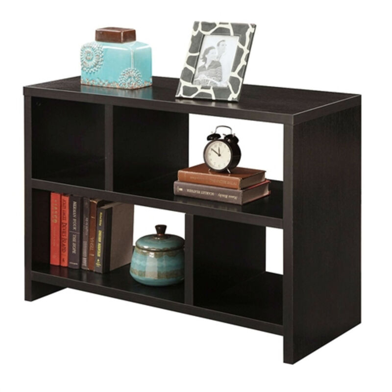 Modern 2 Shelf Bookcase Console Table for Entryway Living Room or Office