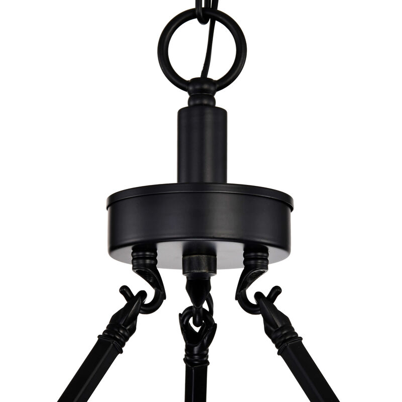 Ester Black 12-light Metal Round Chandelier image number 8