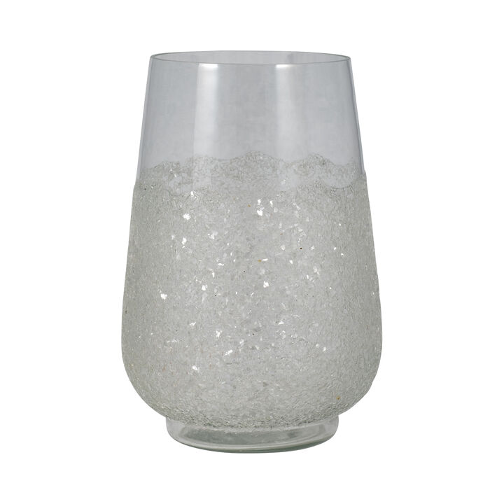 Glass, 10" Sugar Vase, Clear