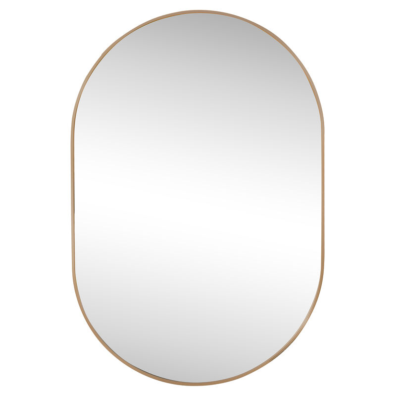 Milly Medium Oval Metal Framed Wall Mirror
