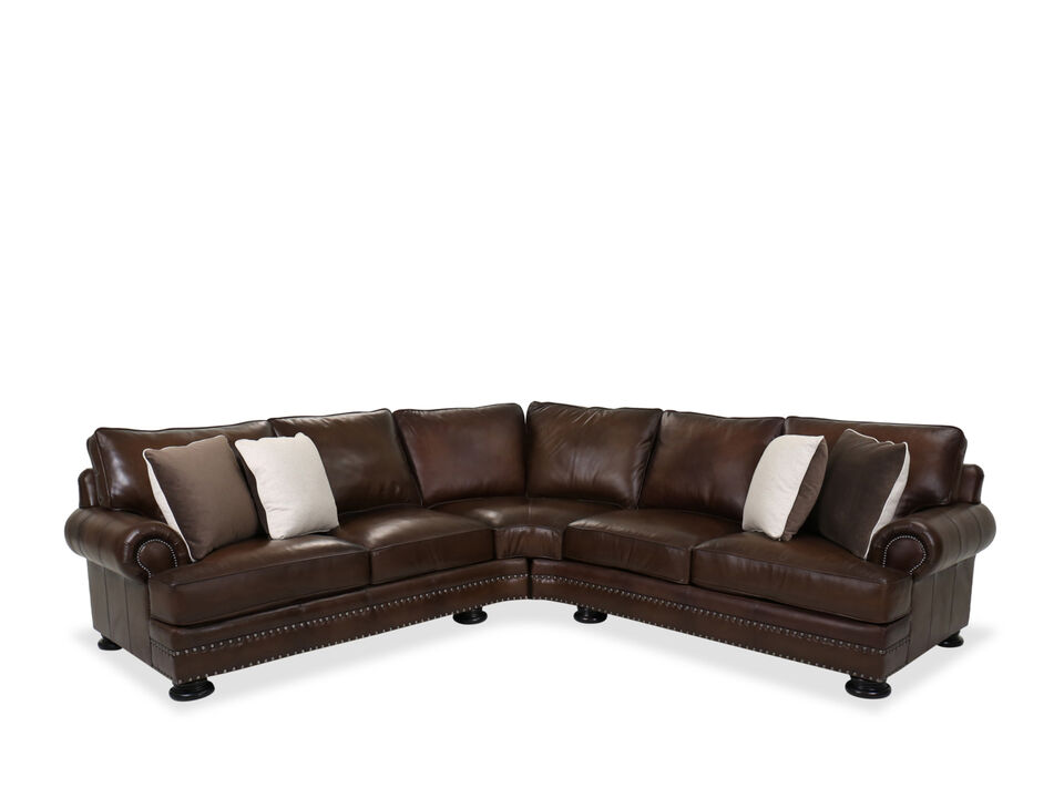 Foster Brown Leather Sectional