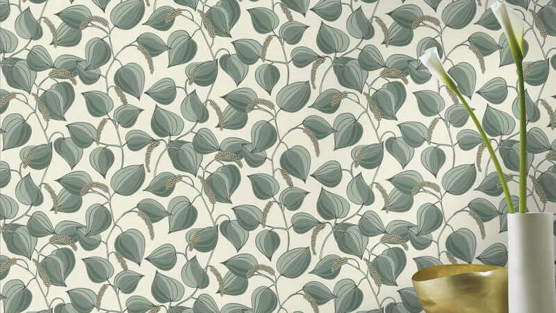 Alaia Green Leafy Vine Wallpaper image number 2