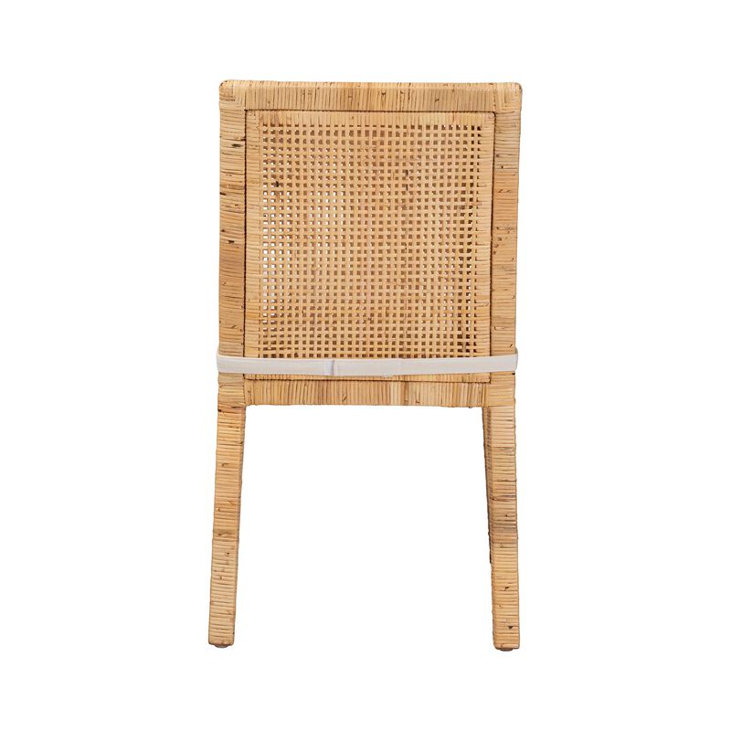 Baxton Studio Sofia Modern and Contemporary Natural Finished Wood and Rattan Dining Chair