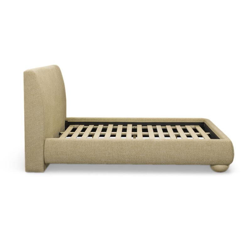 Rayne Honey Textured Fabric King Bed image number 6