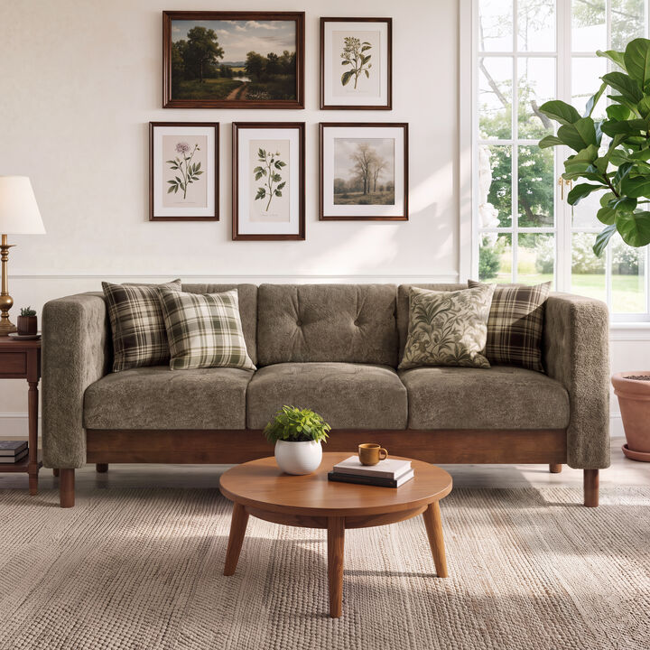 Jubpaf 78" Modern 3 Seater Sofa Chenille