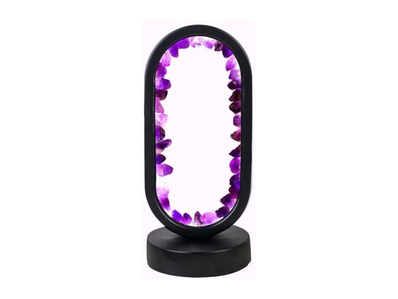 USB Port Crystal Bedside Lamp For Bedroom Office Bedside Natural image number 3