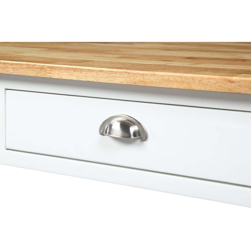 Convenience Concepts American Heritage 3 Tier Butcher Block Kitchen Cart with Drawers