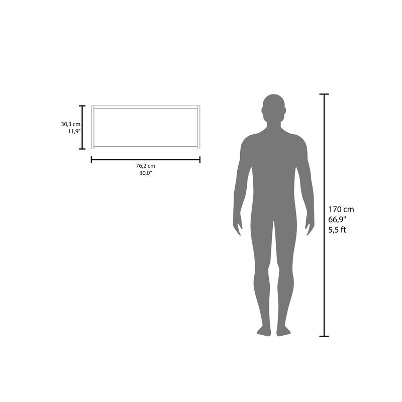 Ayden Wall Cabinet 12" H, 1 Spacious Shelf, White