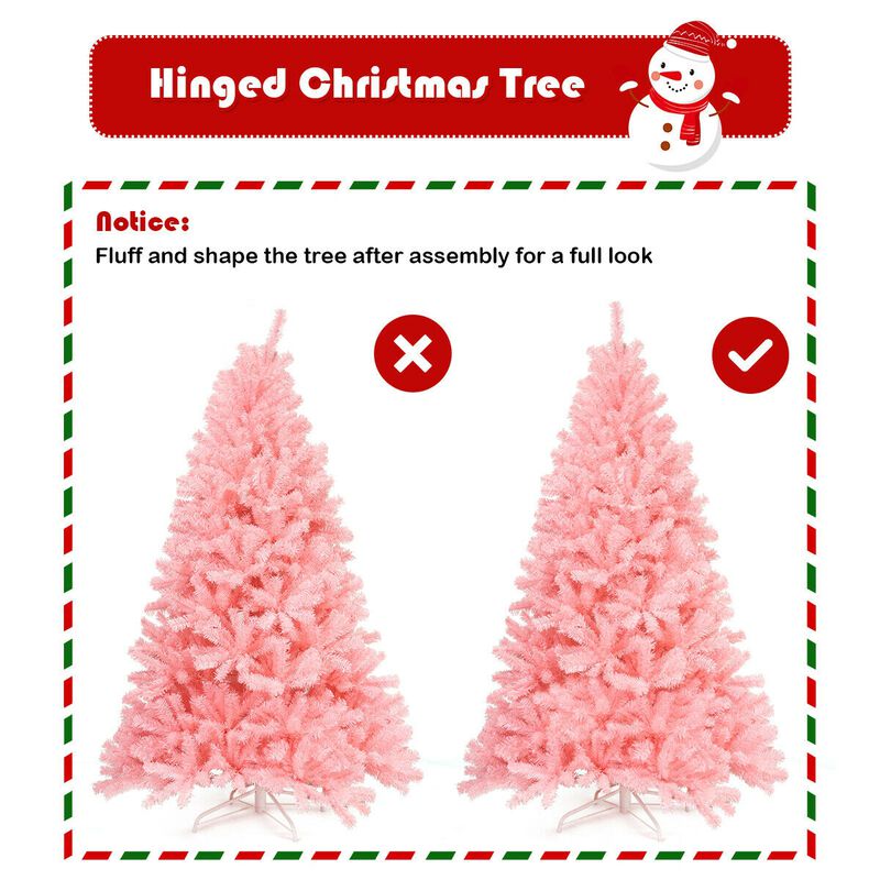 Hinged Artificial Christmas Tree Full Fir Tree for Lush Holiday Decor and Easy Setup