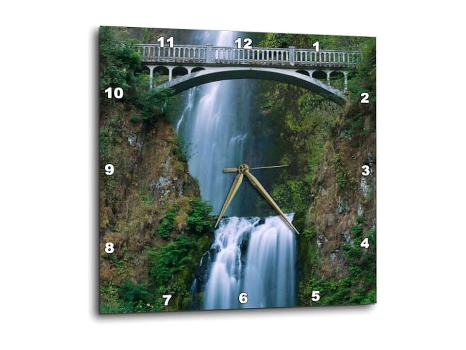 Multnomah Falls Columbia River Gorge Wall Clock 15 Inch Home Decor
