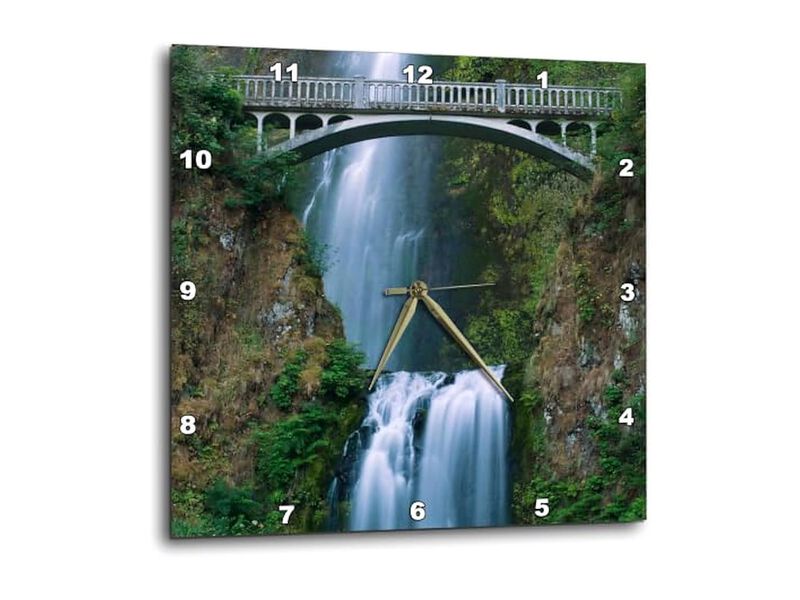 Multnomah Falls Columbia River Gorge Wall Clock 15 Inch Home Decor image number 0