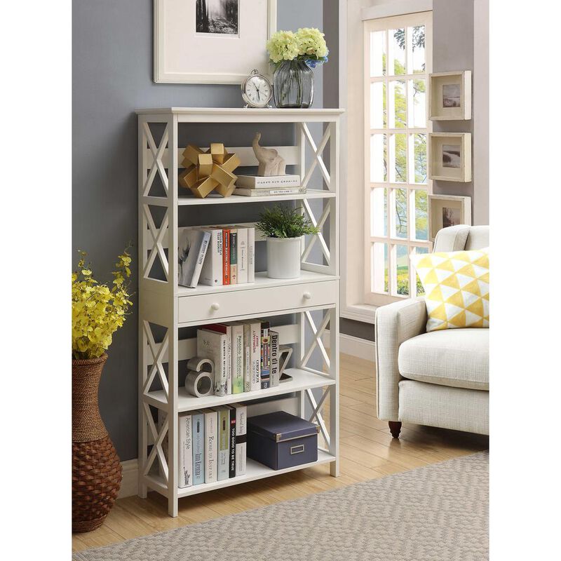 Convience Concept, Inc. Oxford 5 Tier Bookcase with Drawer