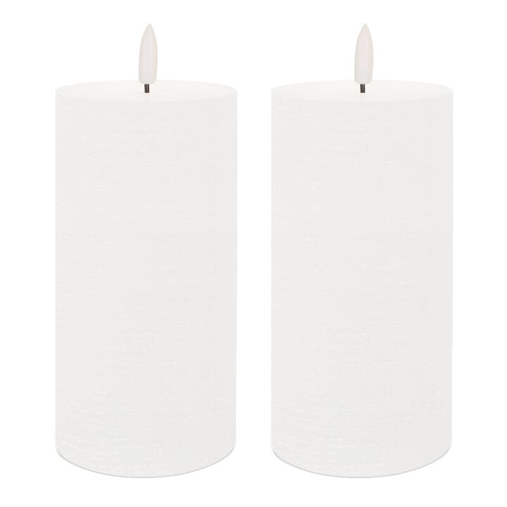 2-Pack Wick Pillar Candles &ndash; Elegant Dripless Candles for Centerpieces, Fireplace, and Special Occasions