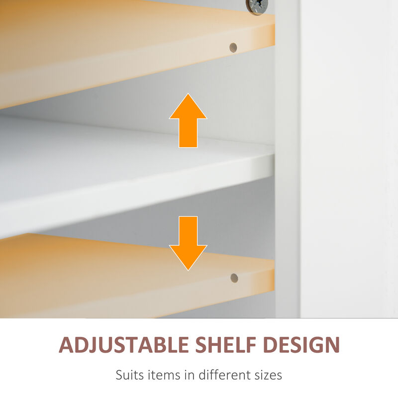 Rolling Kitchen Microwave Island with Flexible Storage Shelf Unit and Drawers