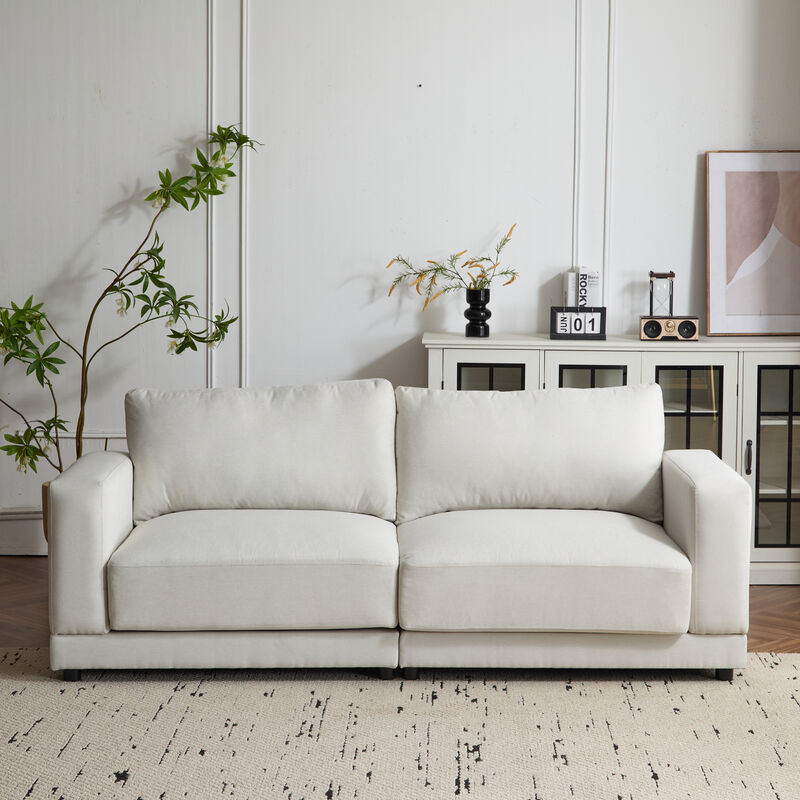 Merax Modern Fabric Loveseat Sofa
