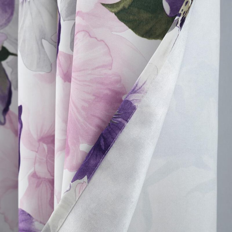 RT Designers Collection Eden Printed Blackout Grommet Window Curtain Panel 54" x 84" Lilac