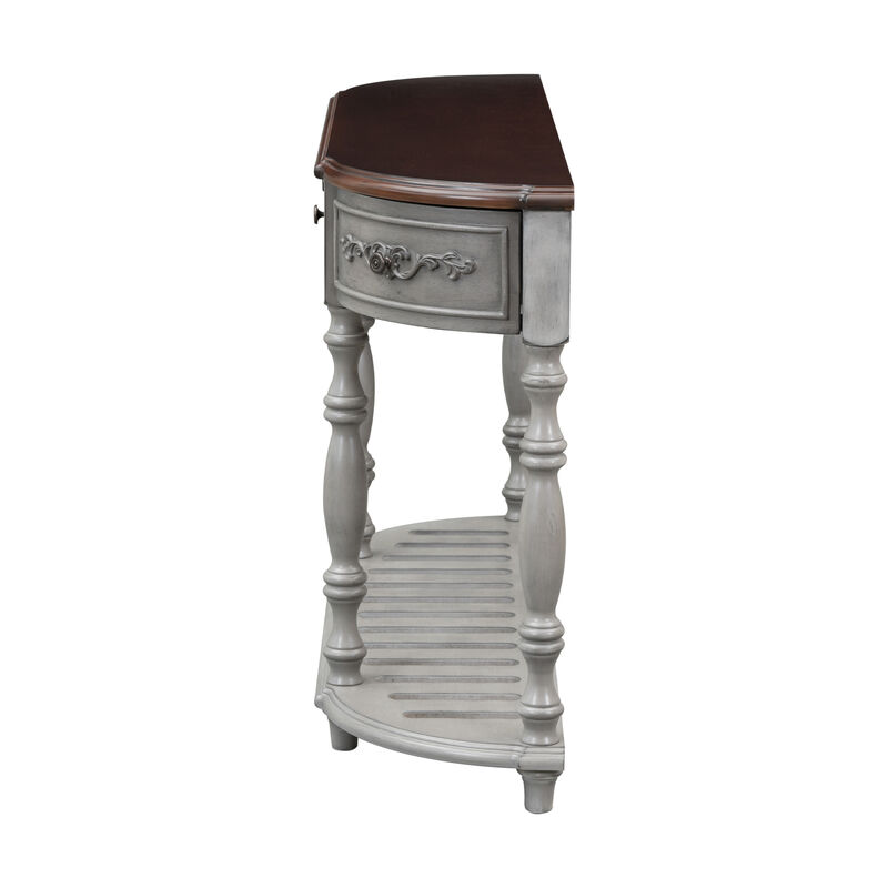 Merax 52''Modern and Contemporary Curved Console Table with 4 Drawers and 1 Shelf