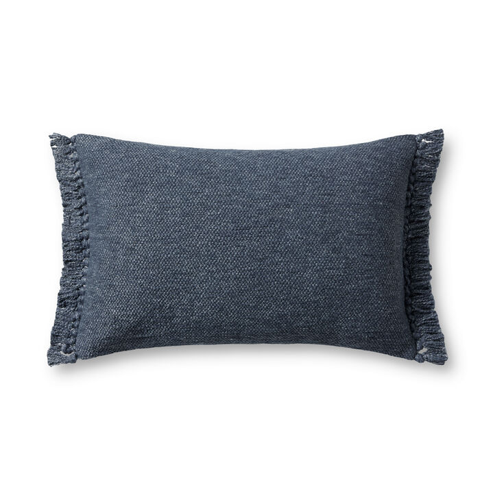 Jett PMH0063 Navy 13''x21'' Polyester Pillow by Magnolia Home by Joanna Gaines x Loloi