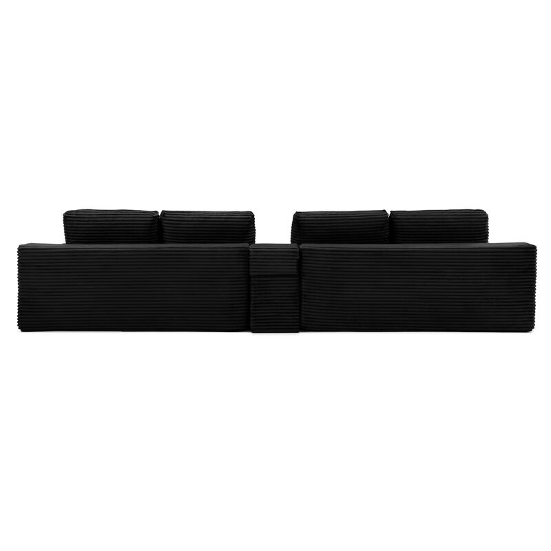 Krebro Oversized Corduroy Sectional Sofa image number 7