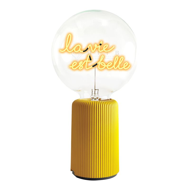 Bulb LA VIE EST BELLE Amber with Base Table Lamp PORTABLE Pop image number 0