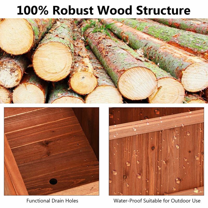 Wooden Decorative Planter Box for Garden Yard and Window image number 6