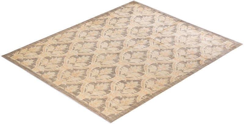 Oushak, One-of-a-Kind Hand-Knotted Area Rug  - Ivory, 8' 0" x 9' 9"