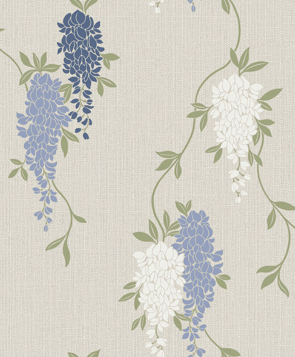 Aisla Blue Wisteria Wallpaper (Set of 2)