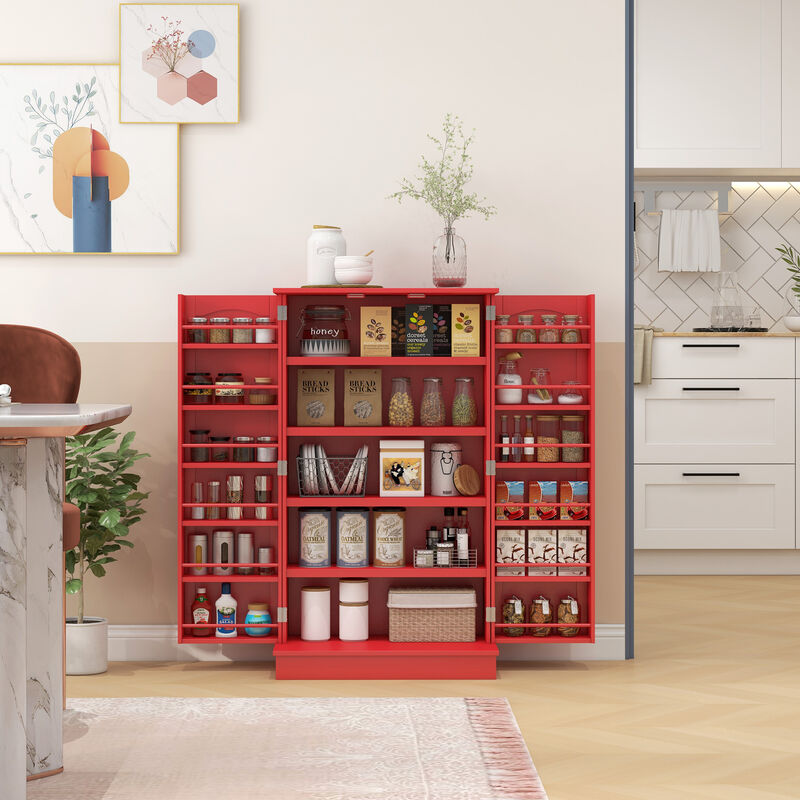 Hivvago Freestanding Kitchen Storage Cabinet with 5-Tier Shelving image number 1