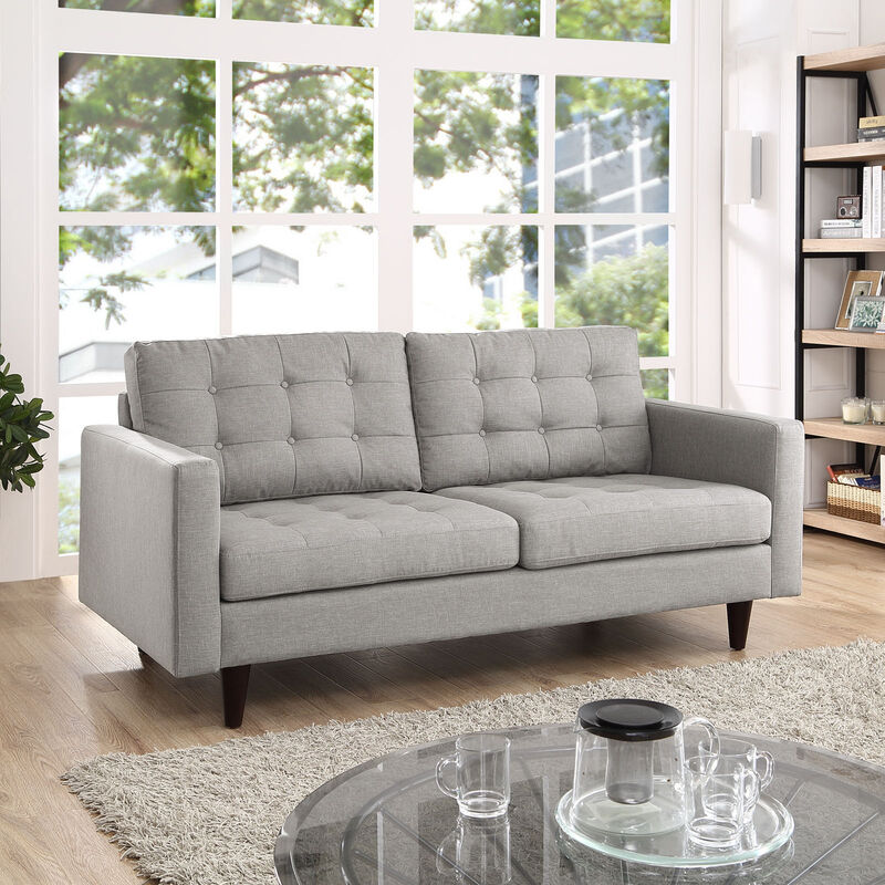 Empress Upholstered Fabric Loveseat image number 1