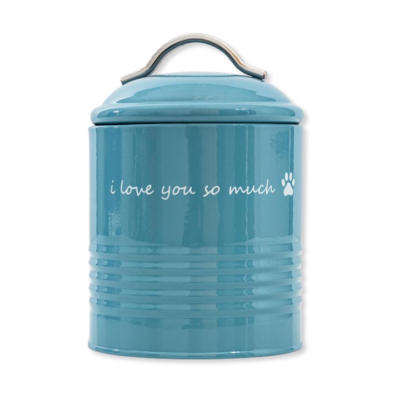 "I Love You So Much" Dog Treat Canister Gift Set &ndash; Airtight & Stylish Storage, Durable, Non-Toxic Material (Pink and Blue) image number 6