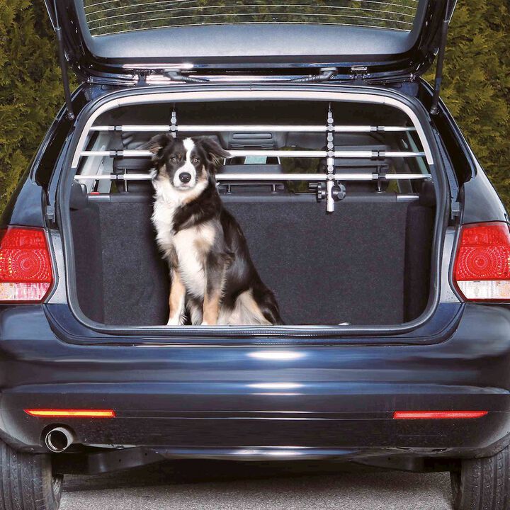 TRIXIE Adjustable Aluminum Grid Back Seat Pet Barrier for Dogs