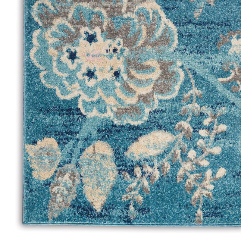 Tranquil TRA02 Turquoise 4' x 6' Rug