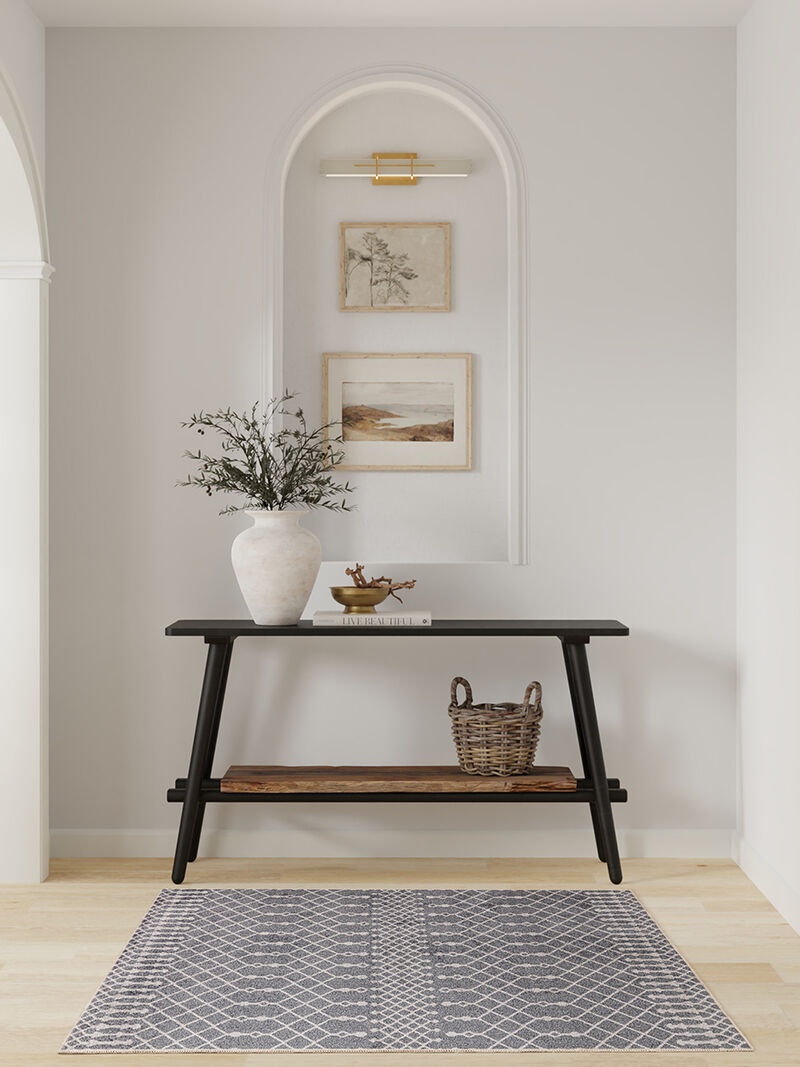 Astra Machine Washable ASW10 Denim 3'3" x 5' Rug