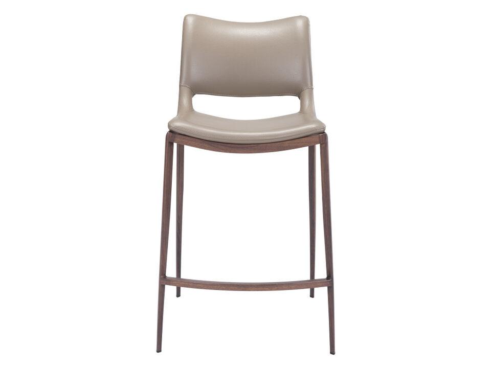 Ace Counter Stool (Set of 2) Brown & Walnut