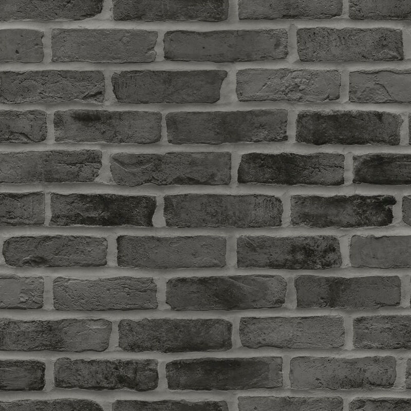 Burnham Black Brick Wall Wallpaper image number 0