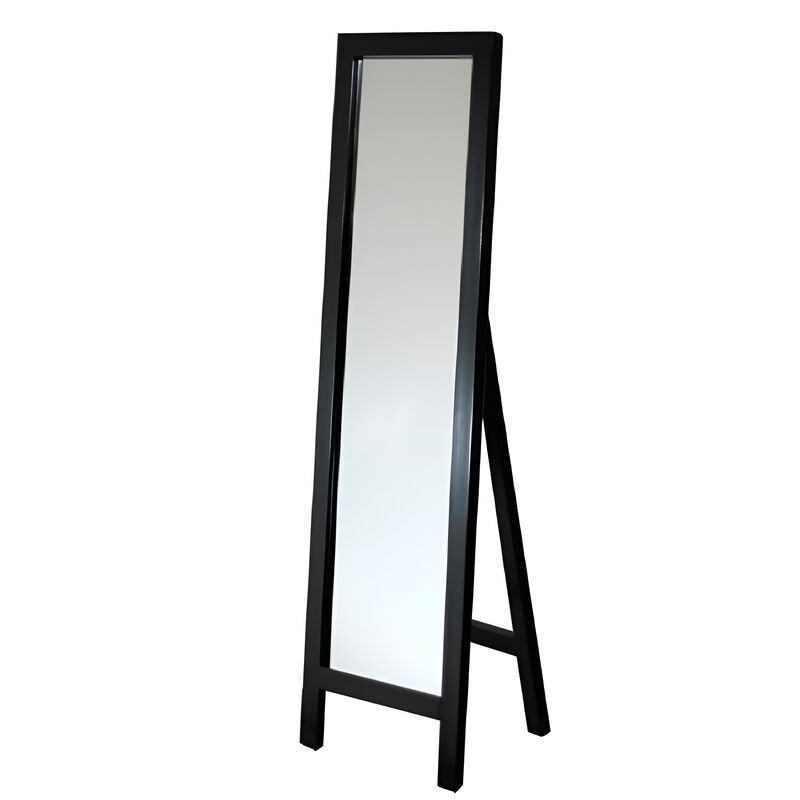 Contemporary Free-standing Floor Mirror in Wood Finish.