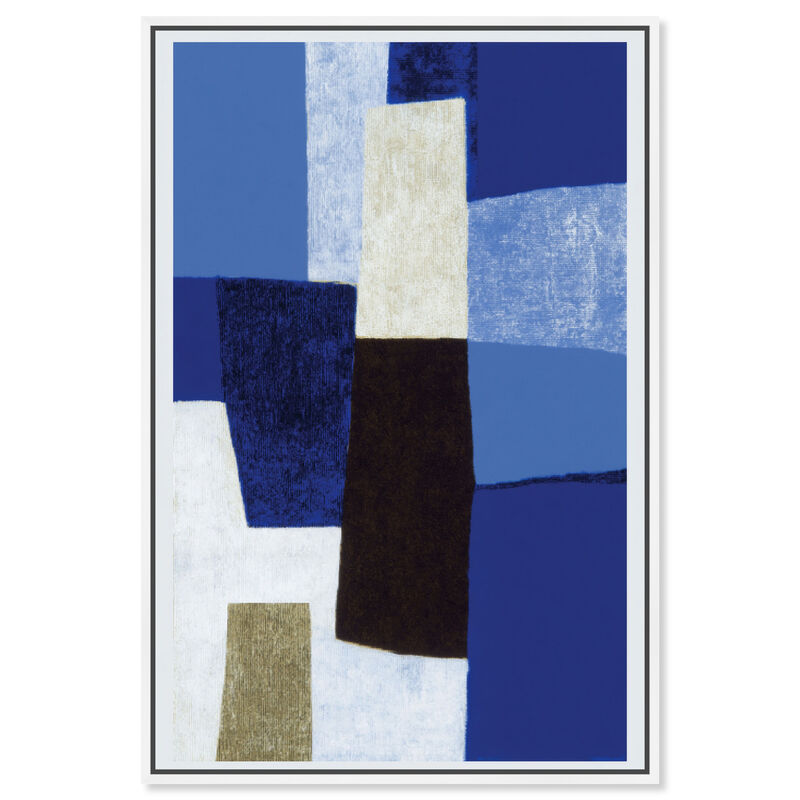 Cerulean Columns Abstract Canvas Print by Art Remedy image number 0