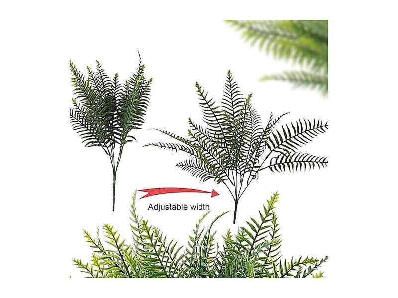12 Pack Fake Ferns Outdoors UV Resistant Faux Fern Plants Artificial Greenery image number 3