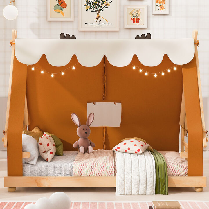 Fibark Kids Tent House Bed Frame