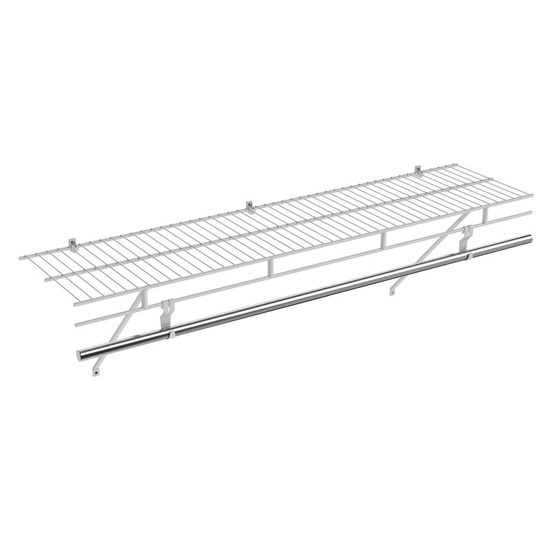 Metal Wire Closet Shelving Kit with Wall Mounted Storage Shelves image number 0