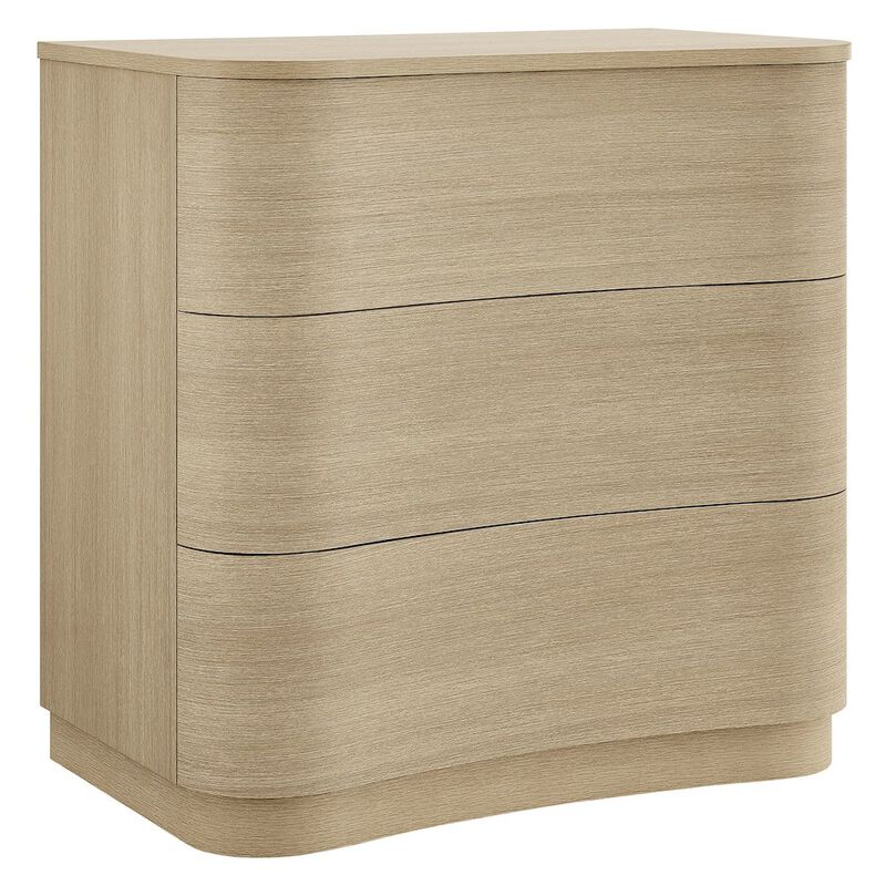 Mirae 3-Drawer Curved Compact Dresser image number 0