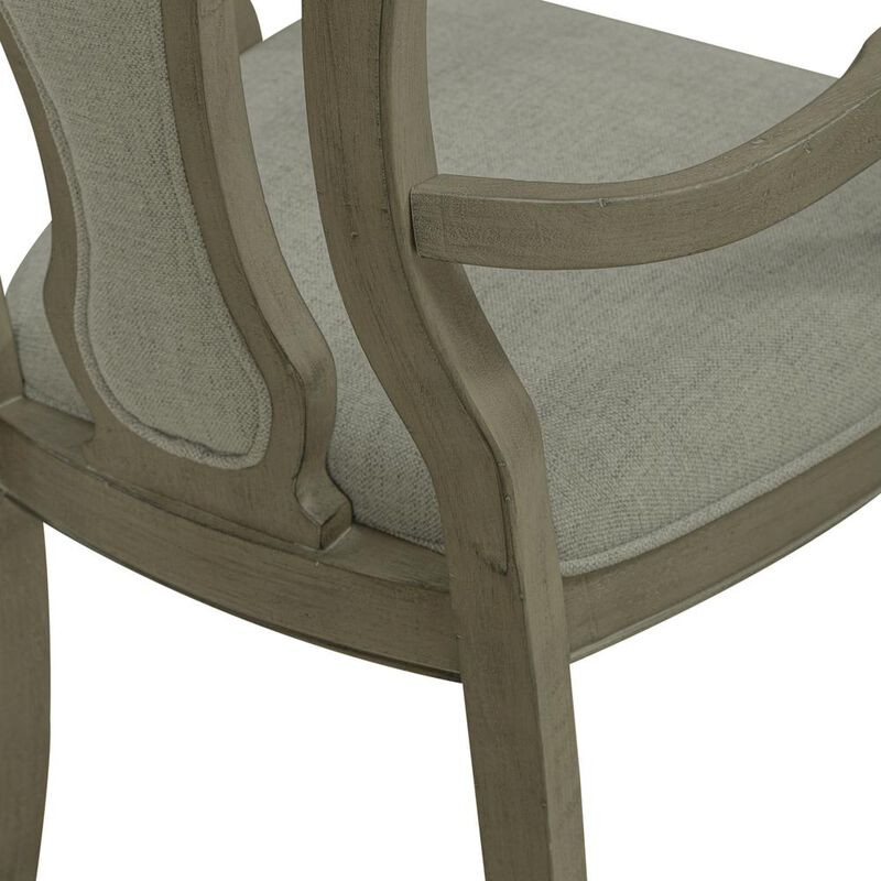 Liberty Furniture Magnolia Manor Splat Back Arm Chair (RTA) - Set of 2 in Weathered Bisque image number 6