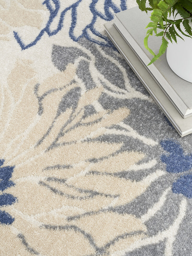 Passion PSN17 Ivory/Gray/Blue 5'3" x 7'3" Rug image number 7