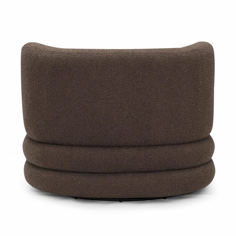 TOV Furniture Astor Brown Boucle Swivel Hotel Lounge Chair image number 3