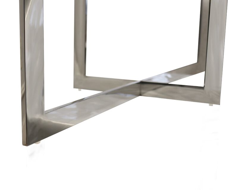 Pasargad Home Luxe Glass & Steel Console Table image number 3
