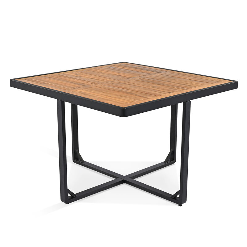 Merax Space Saving Outdoor Patio Acacia Wood Dining Set