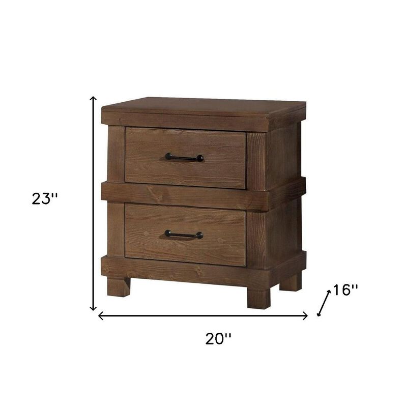 Modern Nightstand with 2 Drawers &ndash; Bedside Storage Table image number 2