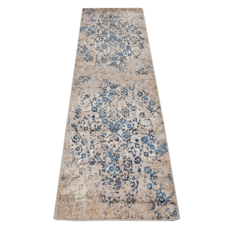 RUGSOTIC CARPETS MACHINE MADE HEATSET POLYPROPYLENE AREA RUGS  - Runner Shape, Floral Modern Design, Midium Pile Machine Made Area Rugs for Living Room (M00011) image number 2