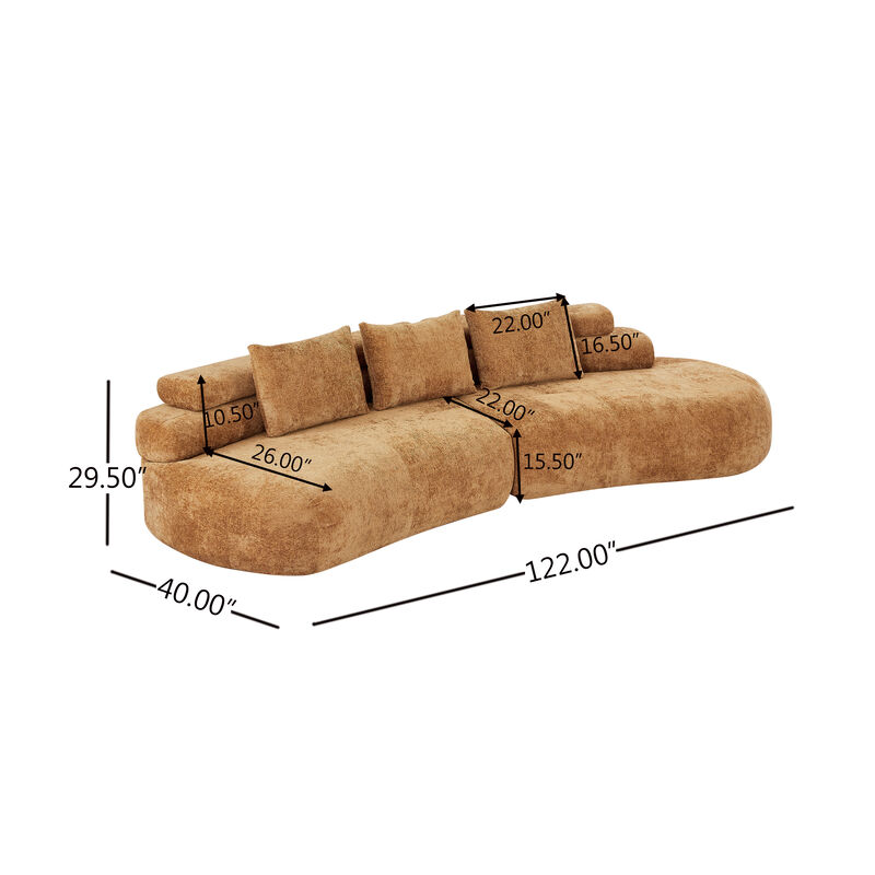 Paffur Curved Sectional Sofa image number 8
